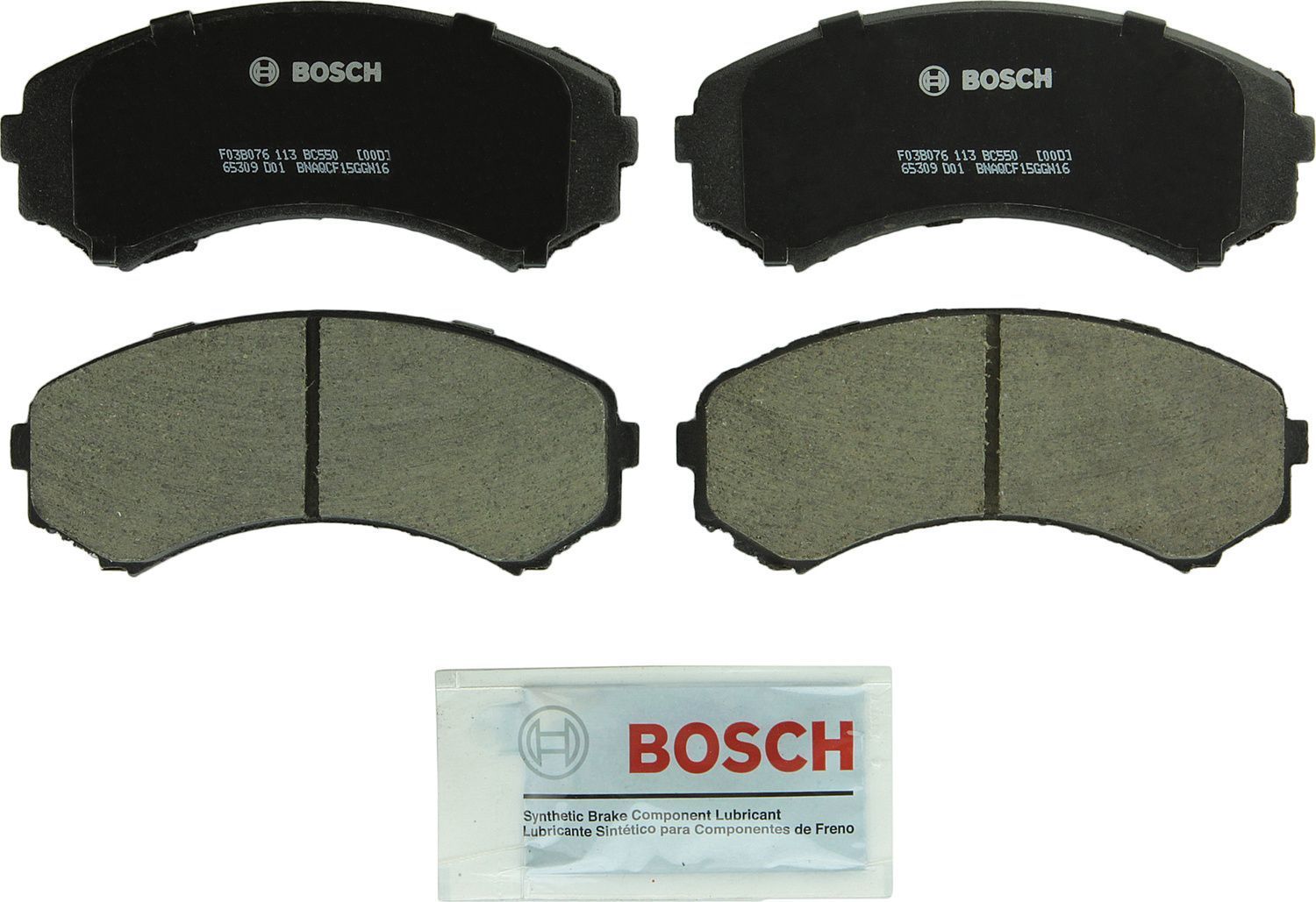 BOSCH BRAKE - Bosch QuietCast Brake Pad Ceramic Brake Pads - BQC - bc550