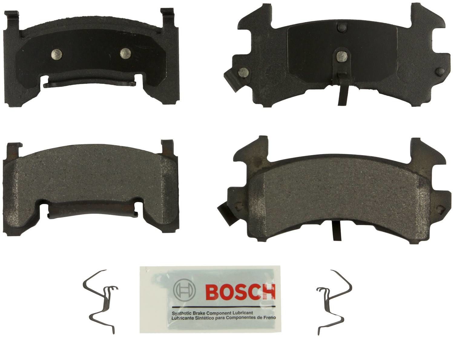 BOSCH BRAKE - Bosch Blue Semi-Metallic Brake Pads with Hardware - BQC - be154h