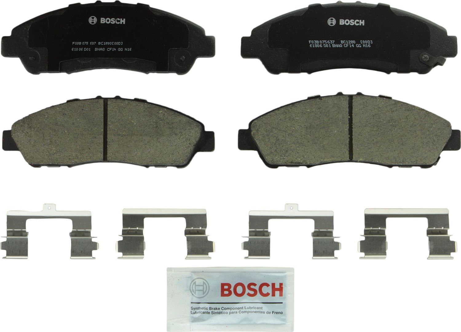 BOSCH BRAKE - Bosch QuietCast Brake Pad Ceramic Brake Pads - BQC - bc1280