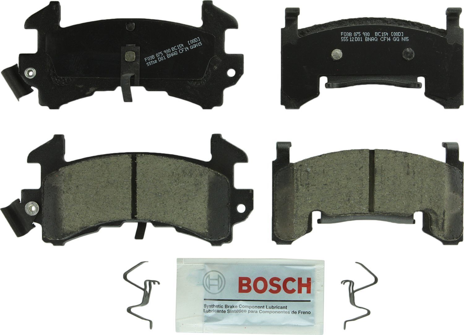 BOSCH BRAKE - Bosch QuietCast Brake Pad Ceramic Brake Pads - BQC - bc154