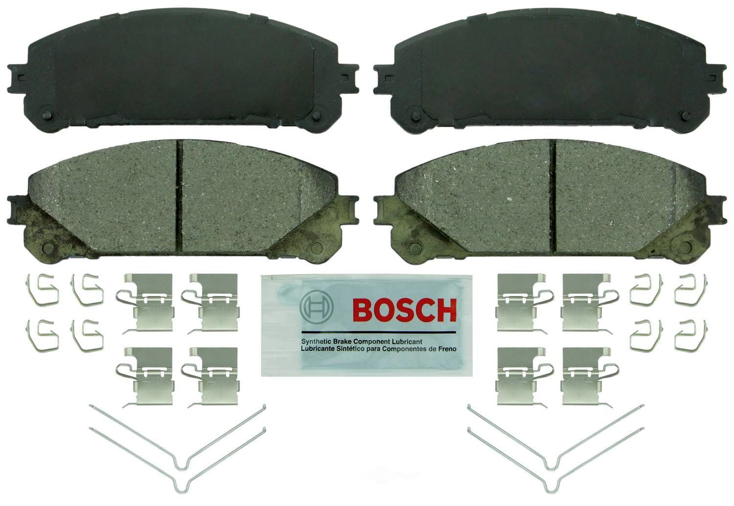 BOSCH BRAKE - Bosch Blue Ceramic Brake Pads with Hardware - BQC - be1324h