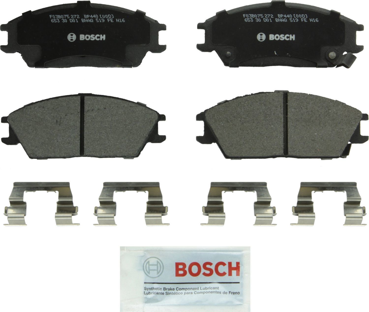 BOSCH BRAKE - Bosch QuietCast Semi-Metallic Brake Pads - BQC - bp440