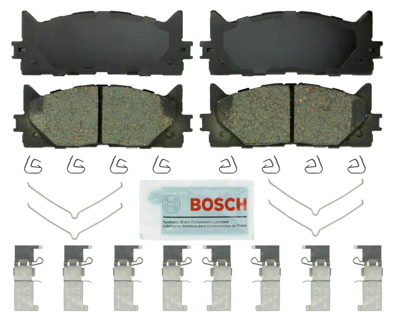 BOSCH BRAKE - Bosch Blue Ceramic Brake Pads with Hardware - BQC - be1293h