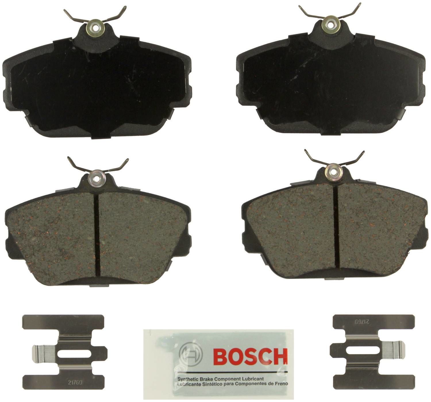 BOSCH BRAKE - Bosch Blue Ceramic Brake Pads with Hardware - BQC - be598h