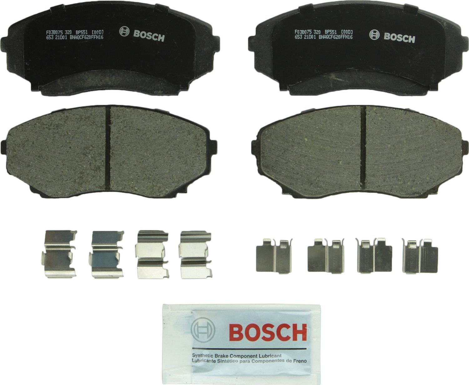 BOSCH BRAKE - Bosch QuietCast Brake Pad Ceramic Brake Pads - BQC - bp551