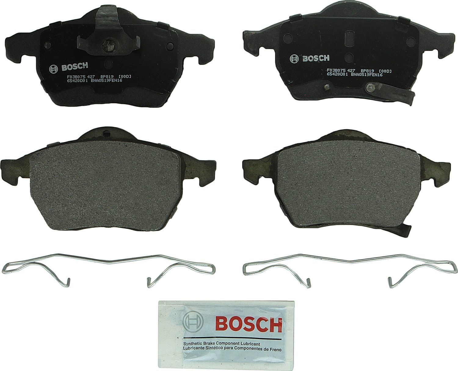 BOSCH BRAKE - Bosch QuietCast Semi-Metallic Brake Pads - BQC - bp819
