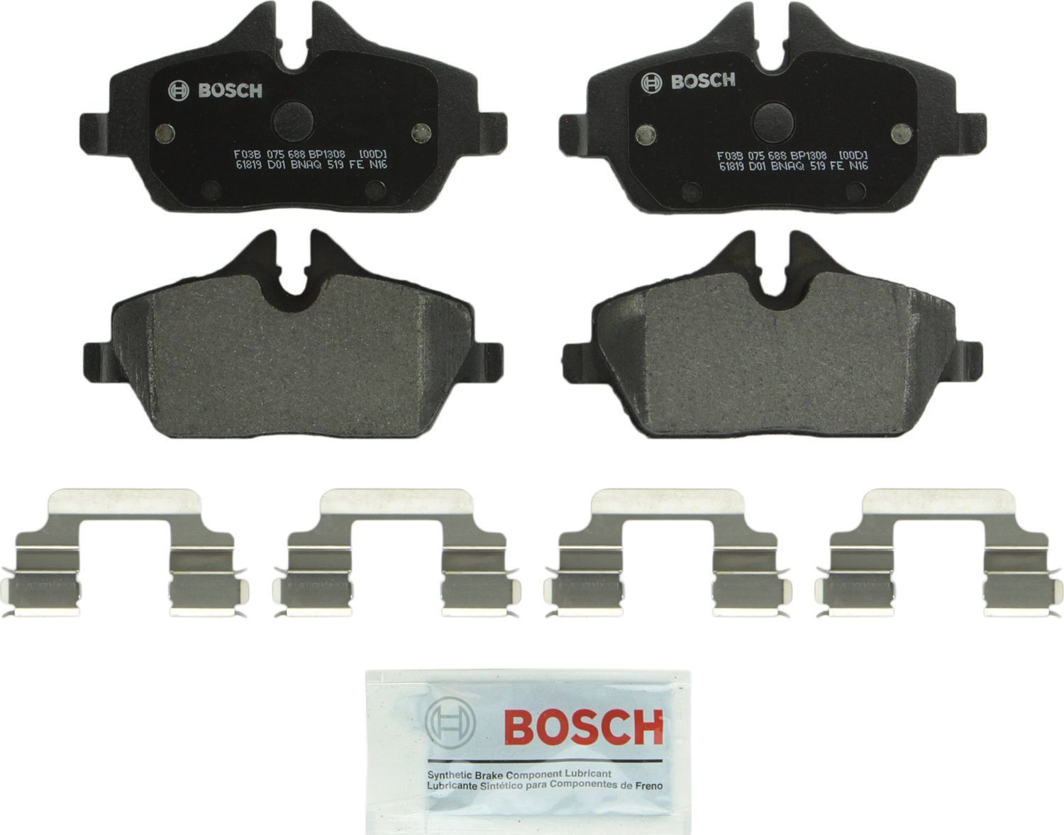 BOSCH BRAKE - Bosch QuietCast Semi-Metallic Brake Pads - BQC - bp1308