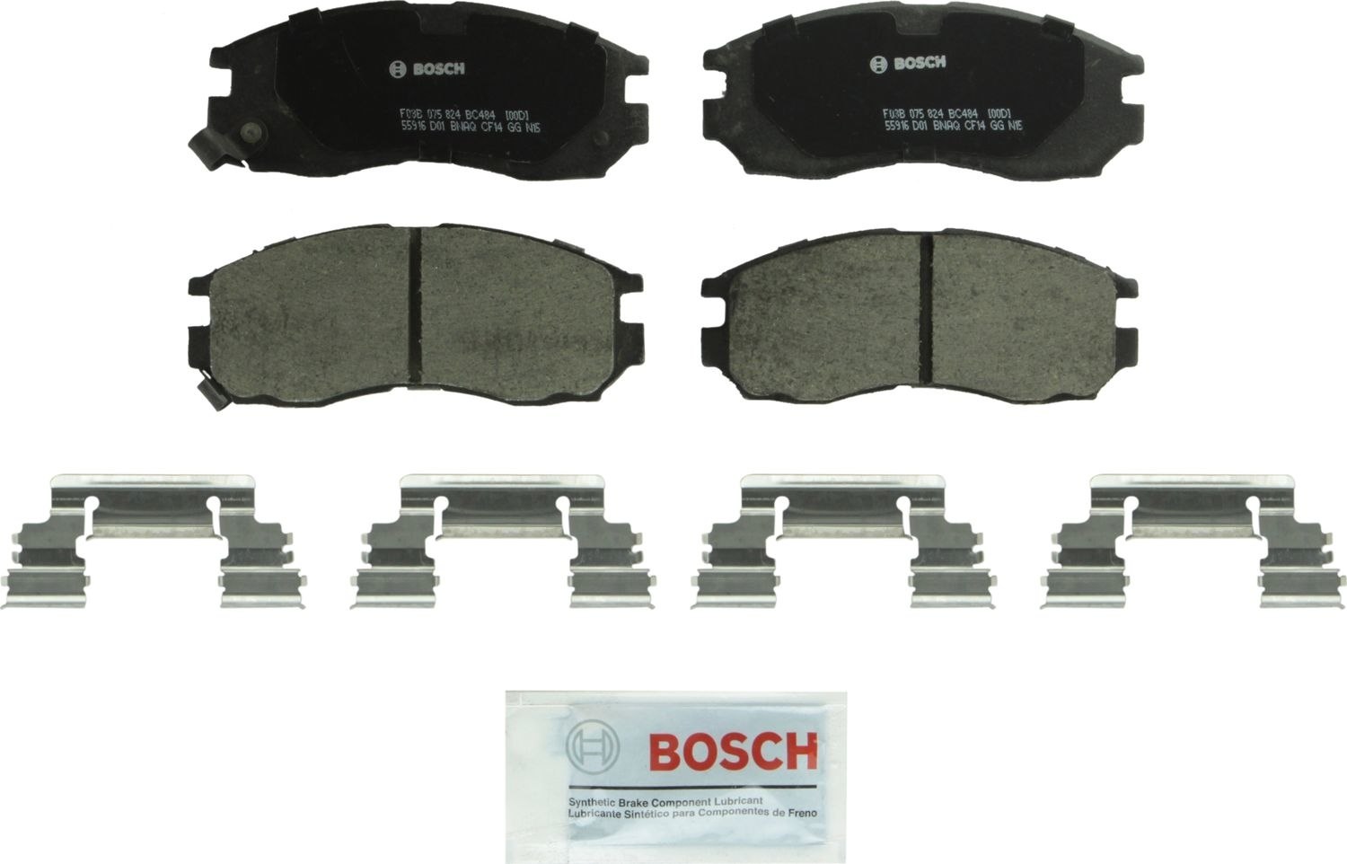 BOSCH BRAKE - Bosch QuietCast Brake Pad Ceramic Brake Pads - BQC - bc484