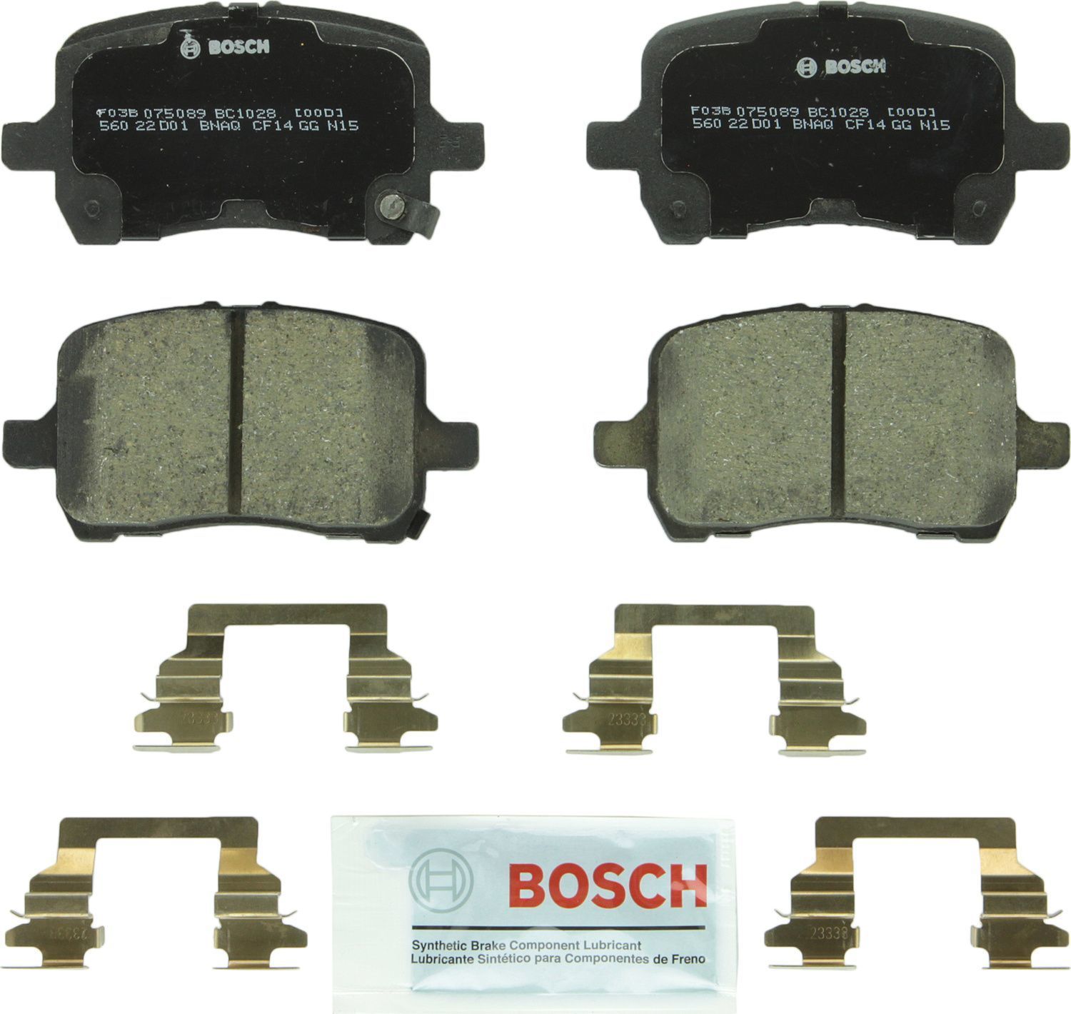 BOSCH BRAKE - Bosch QuietCast Brake Pad Ceramic Brake Pads - BQC - bc1028