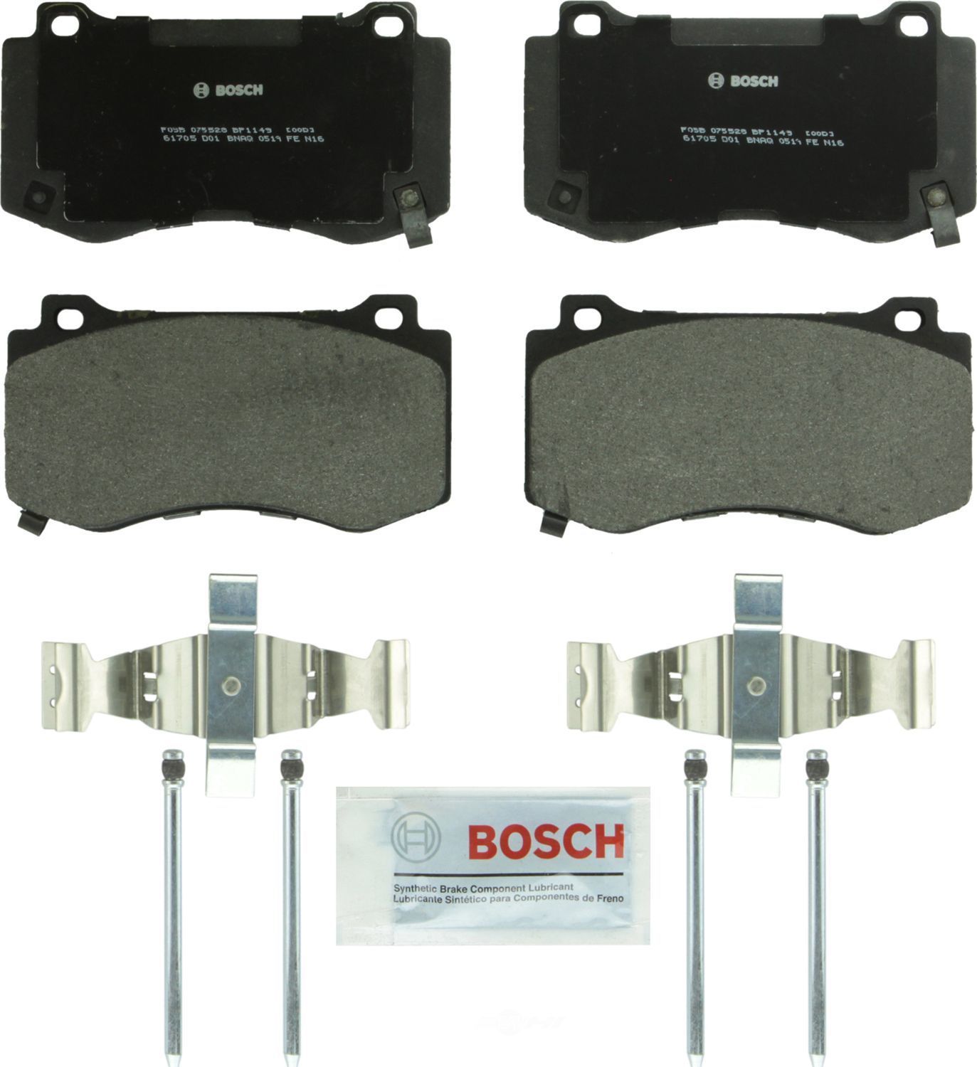 BOSCH BRAKE - Bosch QuietCast Semi-Metallic Brake Pads - BQC - bp1149