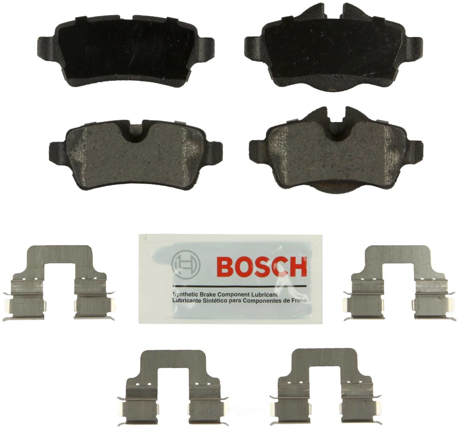 BOSCH BRAKE - Bosch Blue Semi-Metallic Brake Pads with Hardware - BQC - be1309h