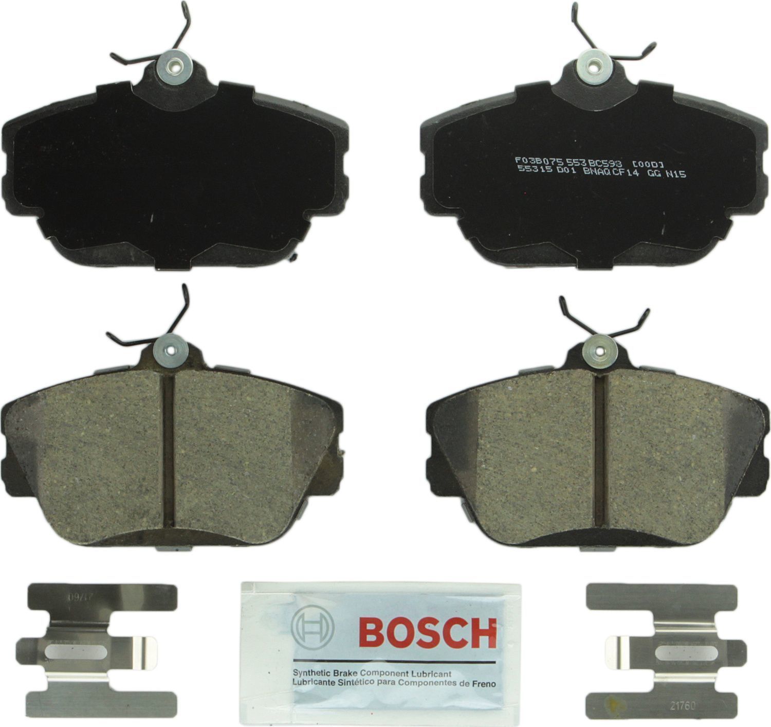 BOSCH BRAKE - Bosch QuietCast Brake Pad Ceramic Brake Pads - BQC - bc598