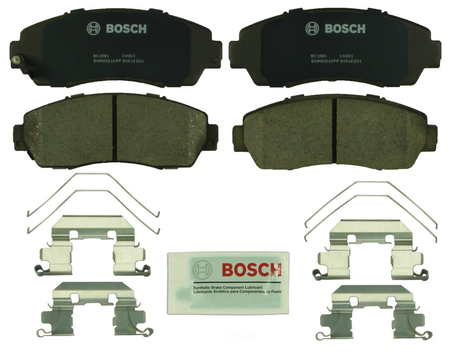BOSCH BRAKE - Bosch QuietCast Brake Pad Ceramic Brake Pads - BQC - bc1521