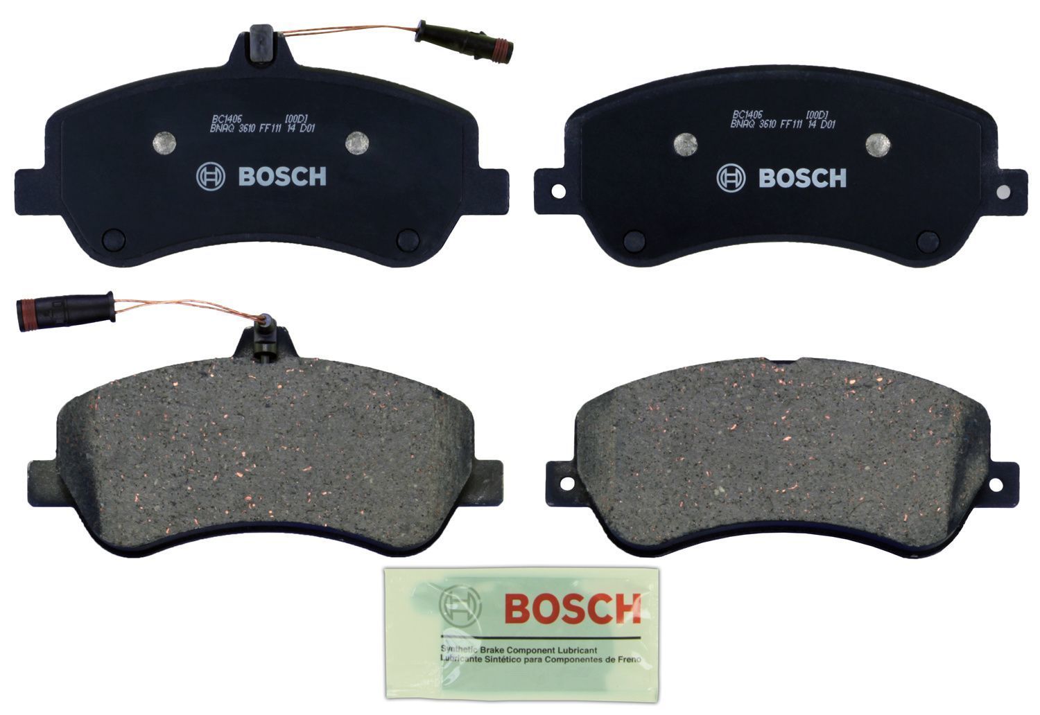 BOSCH BRAKE - Bosch QuietCast Brake Pad Ceramic Brake Pads - BQC - bc1406