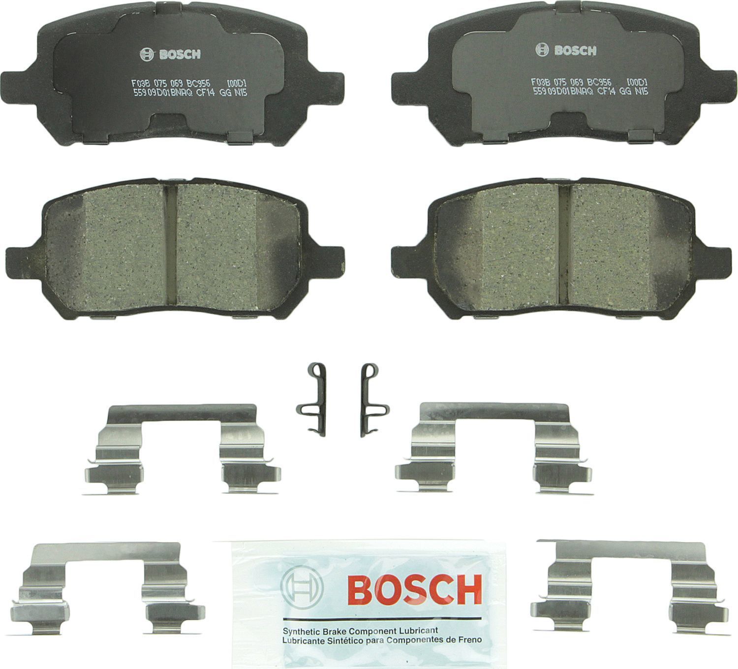 BOSCH BRAKE - Bosch QuietCast Brake Pad Ceramic Brake Pads - BQC - bc956