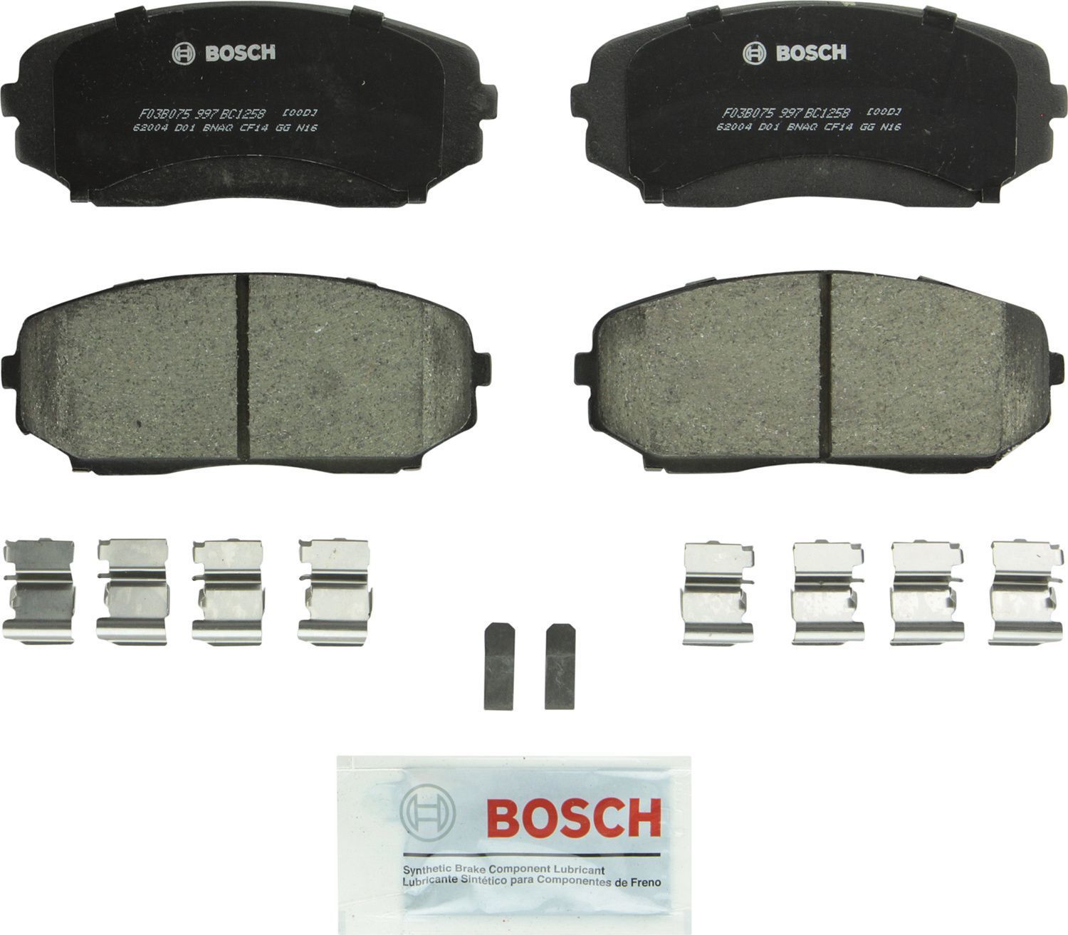 BOSCH BRAKE - Bosch QuietCast Brake Pad Ceramic Brake Pads - BQC - bc1258