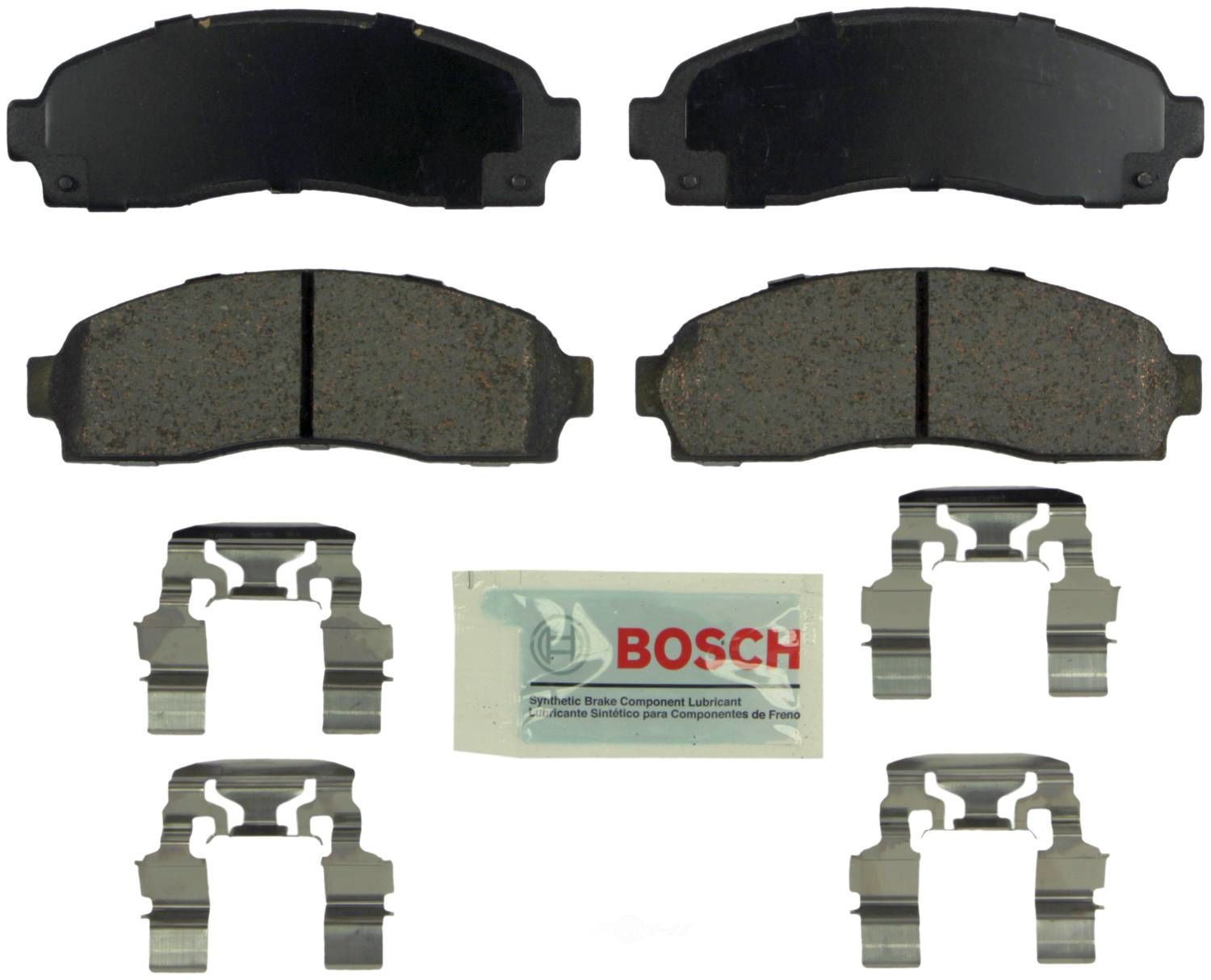 BOSCH BRAKE - Bosch Blue Ceramic Brake Pads with Hardware - BQC - be833h