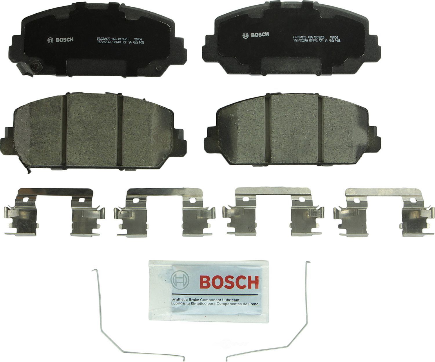 BOSCH BRAKE - Bosch QuietCast Brake Pad Ceramic Brake Pads - BQC - bc1625
