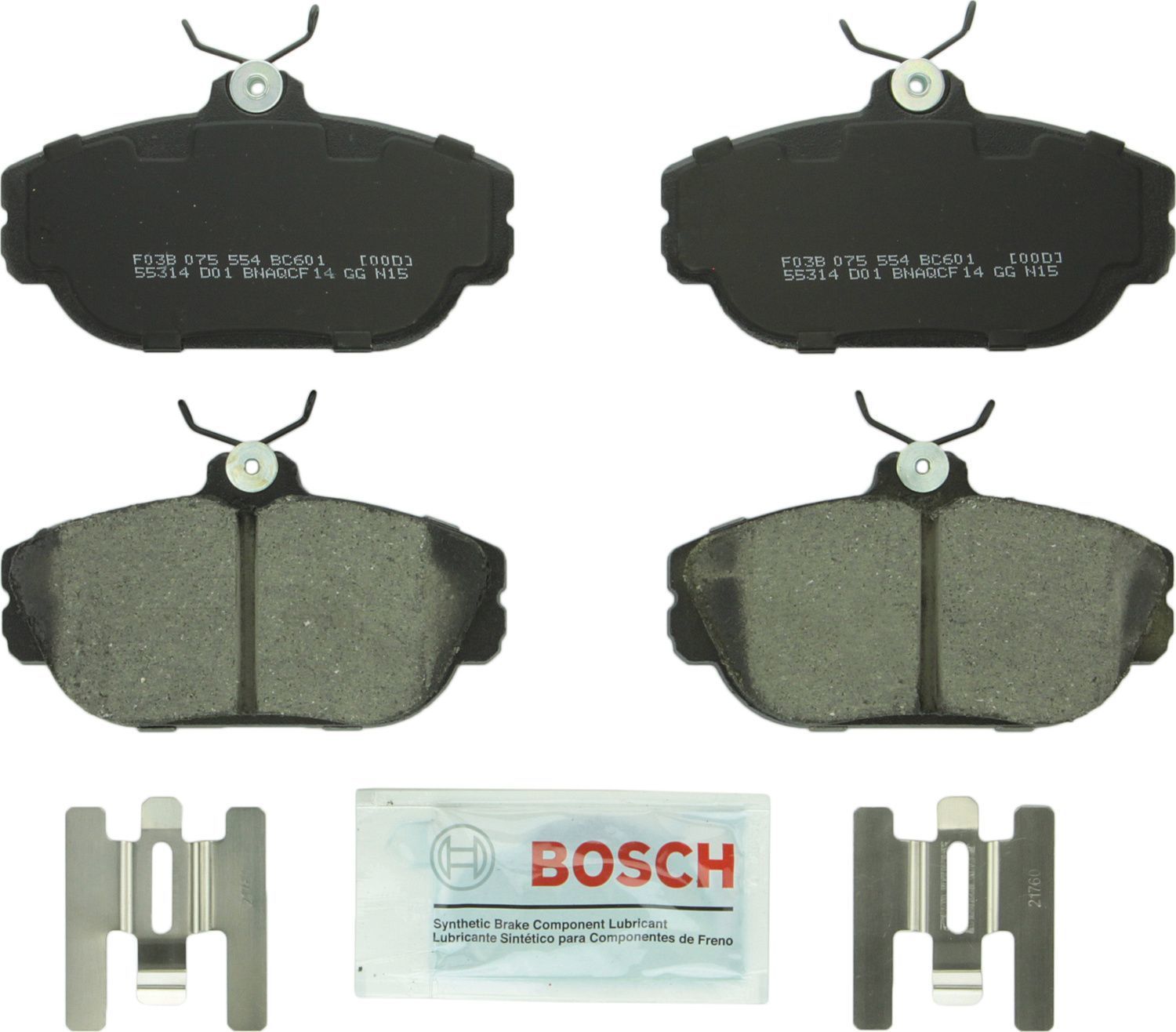 BOSCH BRAKE - Bosch QuietCast Brake Pad Ceramic Brake Pads - BQC - bc601