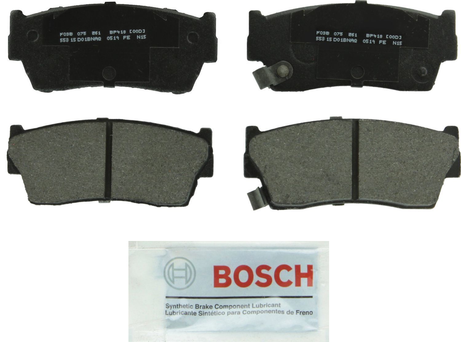 BOSCH BRAKE - Bosch QuietCast Semi-Metallic Brake Pads - BQC - bp418
