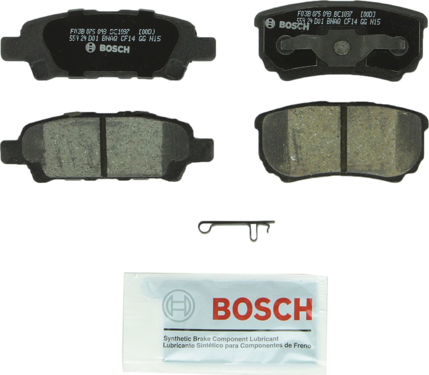 BOSCH BRAKE - Bosch QuietCast Brake Pad Ceramic Brake Pads (Rear) - BQC BC1037