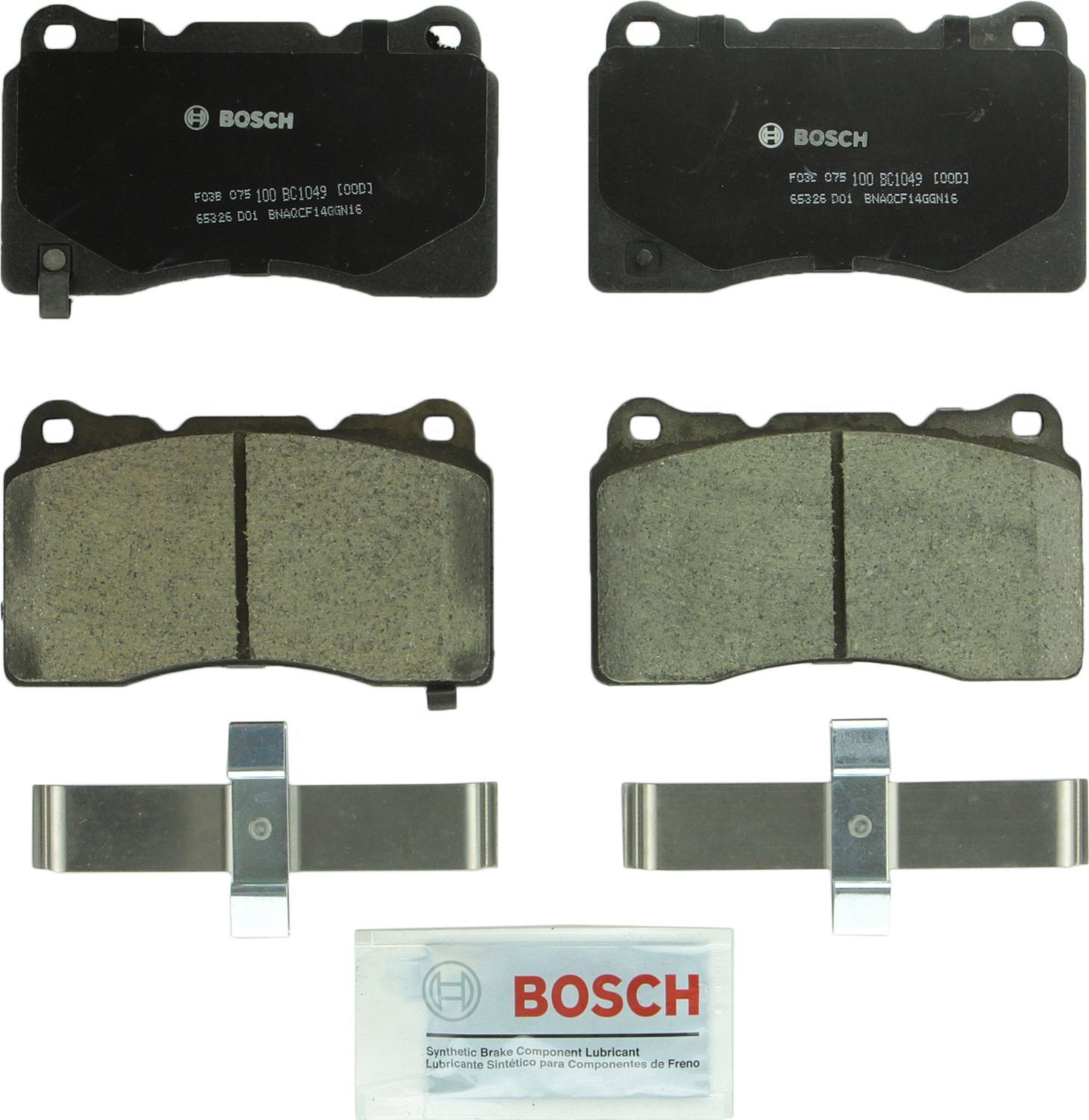 BOSCH BRAKE - Bosch QuietCast Brake Pad Ceramic Brake Pads (Front) - BQC BC1049