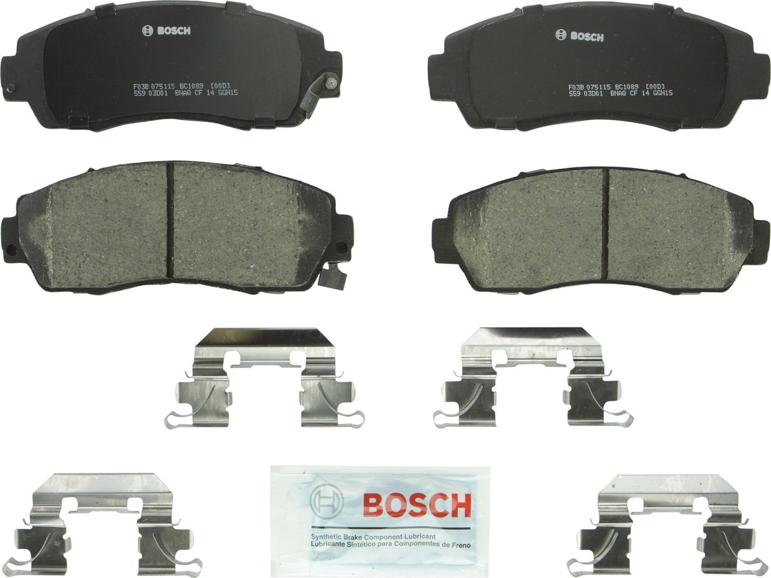 BOSCH BRAKE - Bosch QuietCast Brake Pad Ceramic Brake Pads (Front) - BQC BC1089