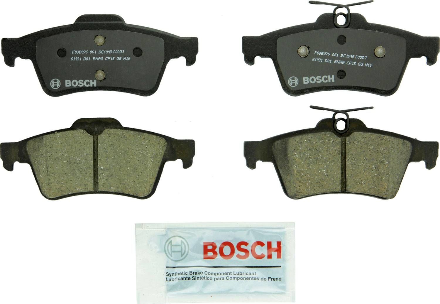 BOSCH BRAKE - Bosch QuietCast Brake Pad Ceramic Brake Pads (Rear) - BQC BC1095