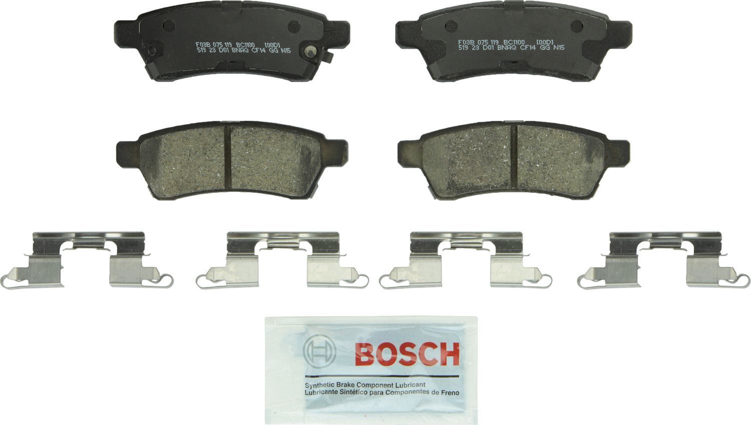 BOSCH BRAKE - Bosch QuietCast Brake Pad Ceramic Brake Pads - BQC BC1100