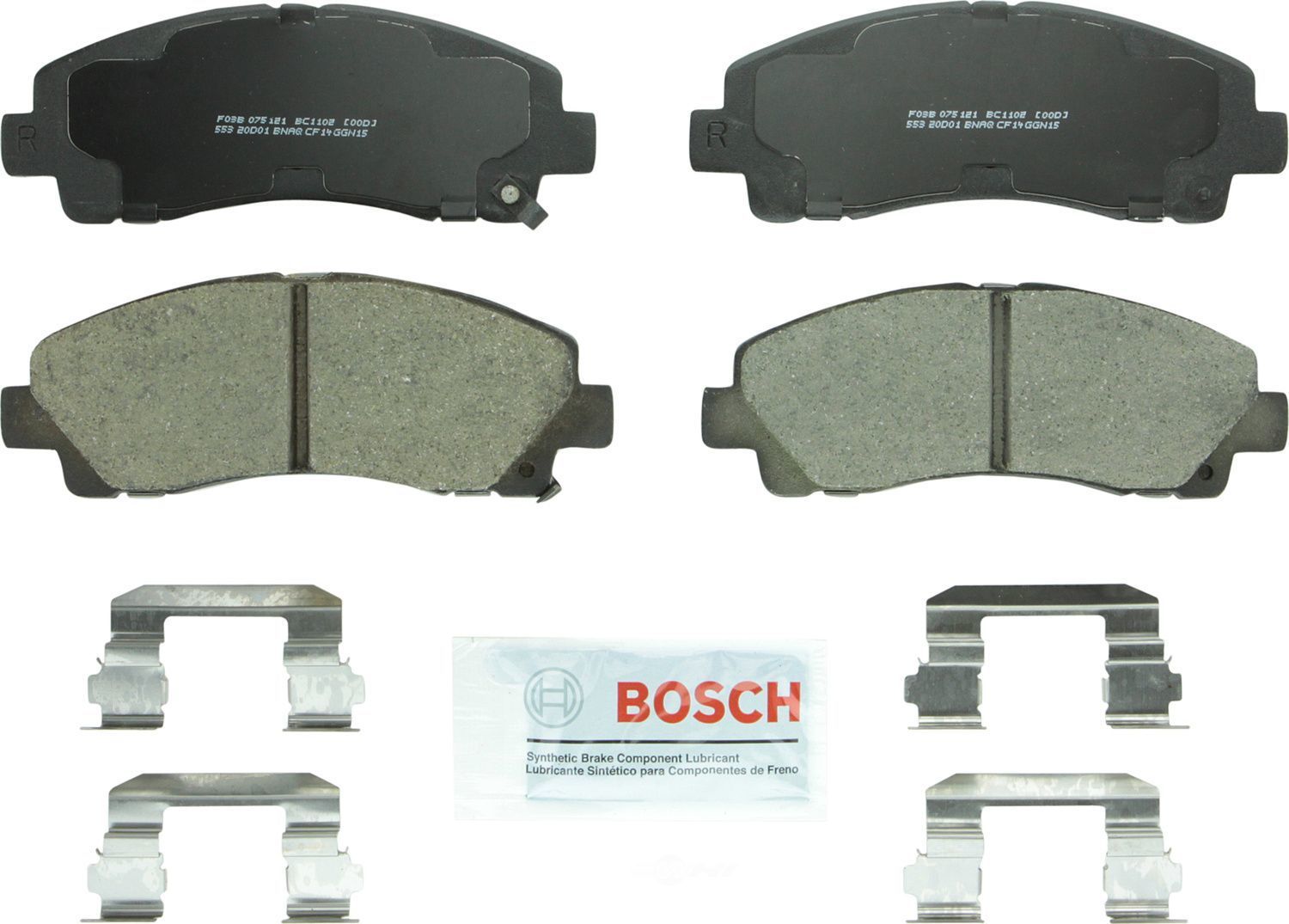 BOSCH BRAKE - Bosch QuietCast Brake Pad Ceramic Brake Pads (Front) - BQC BC1102