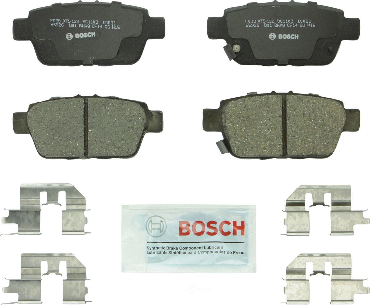 BOSCH BRAKE - Bosch QuietCast Brake Pad Ceramic Brake Pads (Rear) - BQC BC1103