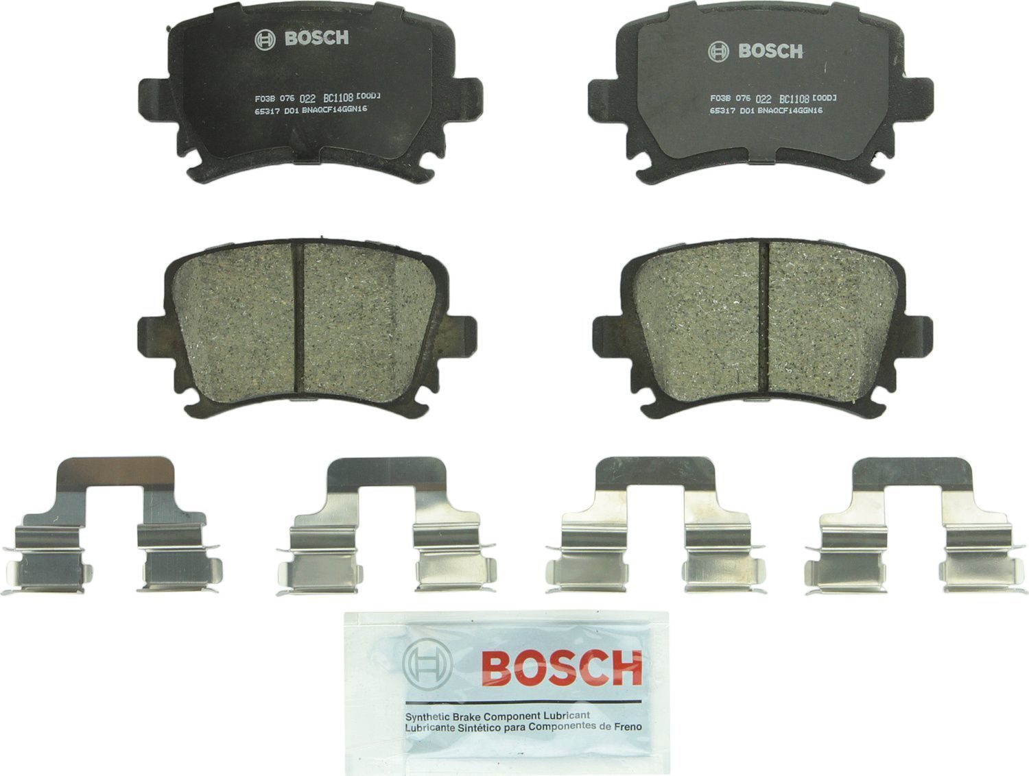 BOSCH BRAKE - Bosch QuietCast Brake Pad Ceramic Brake Pads (Rear) - BQC BC1108