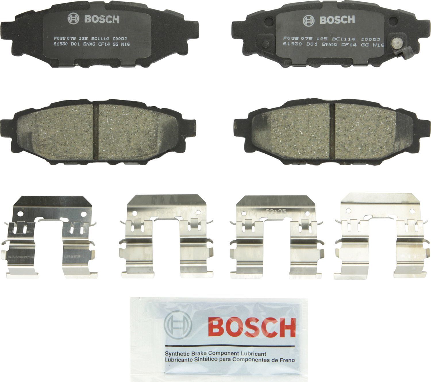 BOSCH BRAKE - Bosch QuietCast Brake Pad Ceramic Brake Pads (Rear) - BQC BC1114