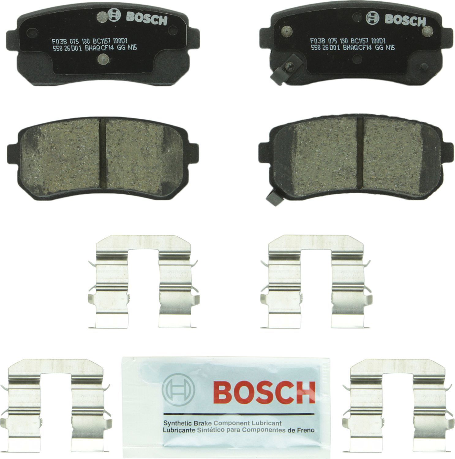 BOSCH BRAKE - Bosch QuietCast Brake Pad Ceramic Brake Pads (Rear) - BQC BC1157