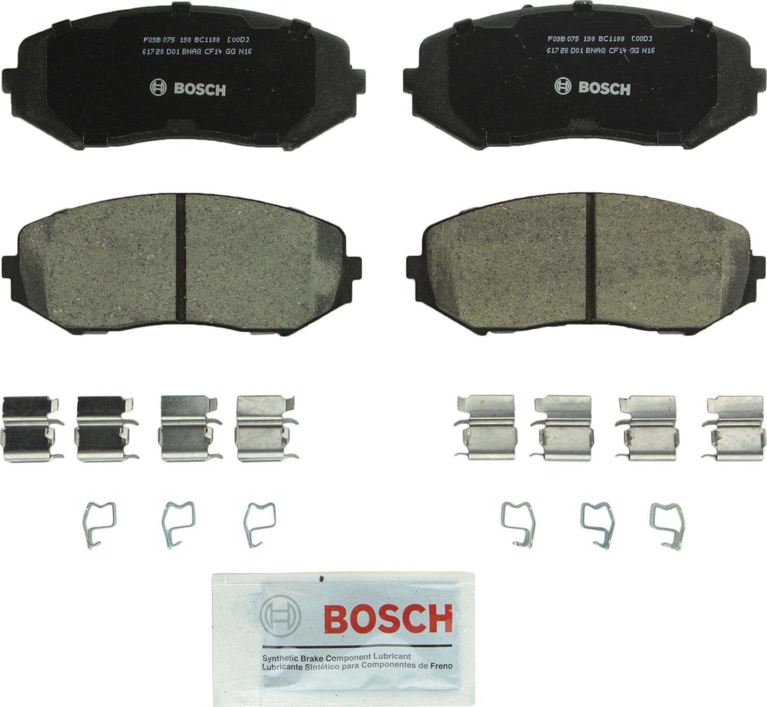 BOSCH BRAKE - Bosch QuietCast Brake Pad Ceramic Brake Pads (Front) - BQC BC1188