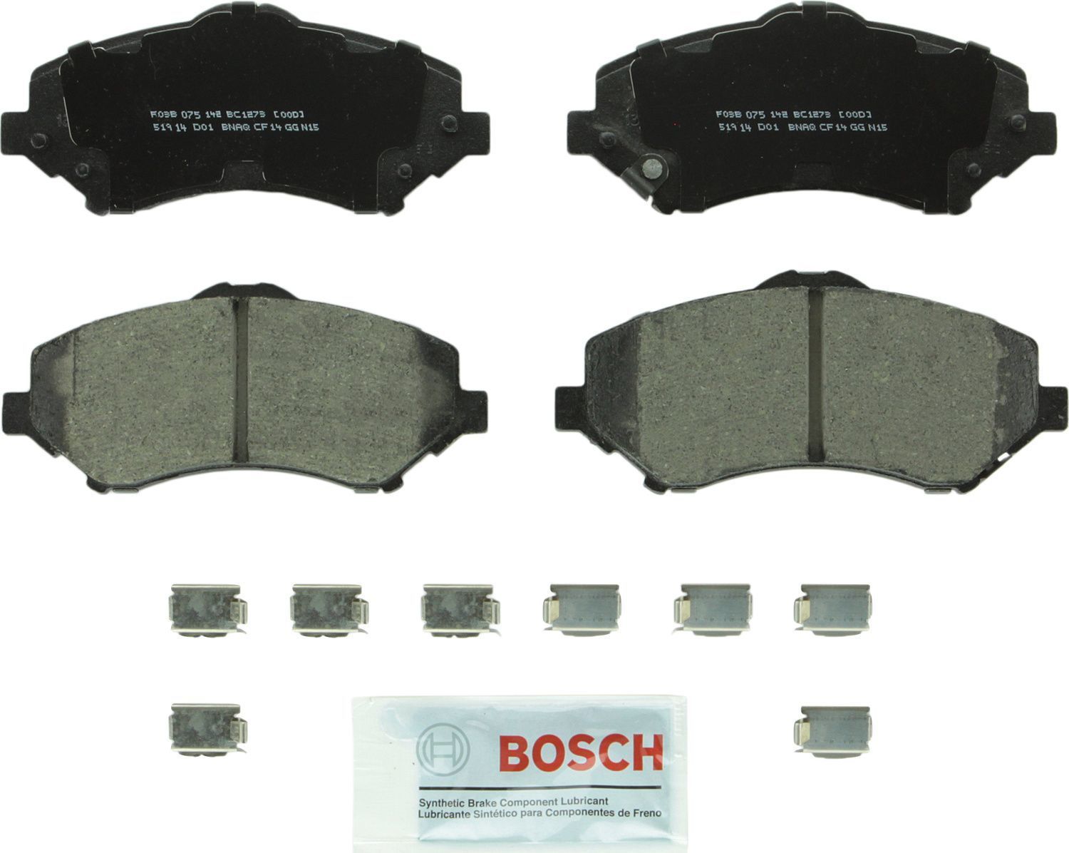 BOSCH BRAKE - Bosch QuietCast Brake Pad Ceramic Brake Pads (Front) - BQC BC1273