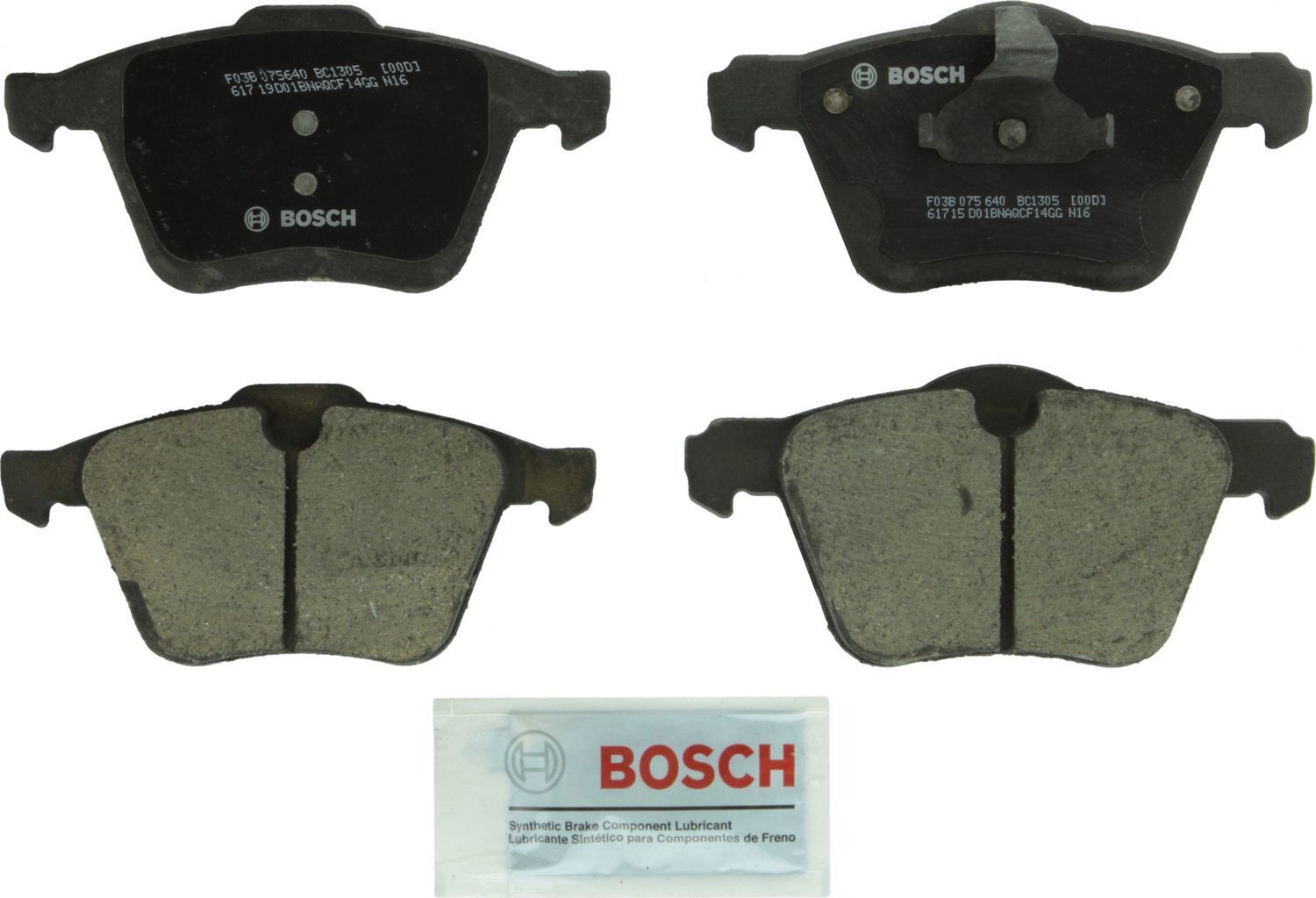 BOSCH BRAKE - Bosch QuietCast Brake Pad Ceramic Brake Pads (Front) - BQC BC1305
