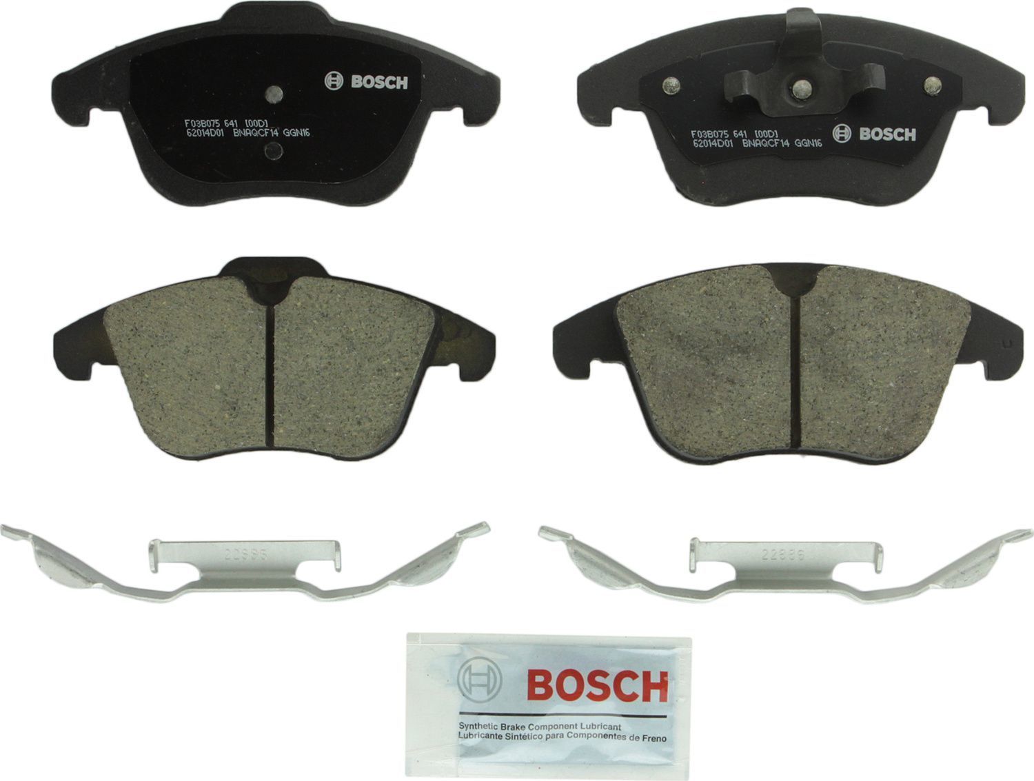 BOSCH BRAKE - Bosch QuietCast Brake Pad Ceramic Brake Pads (Front) - BQC BC1306