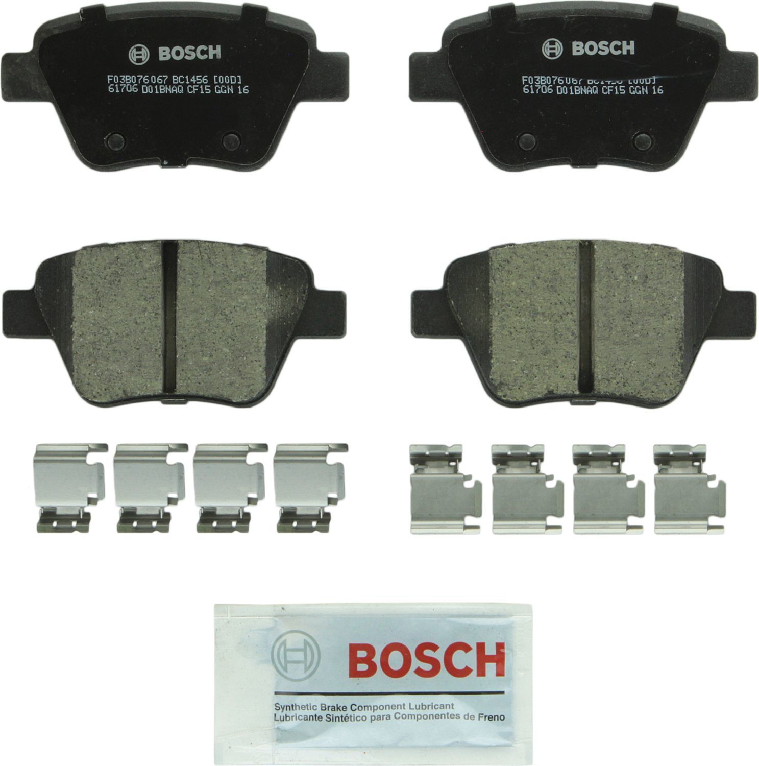 BOSCH BRAKE - Bosch QuietCast Brake Pad Ceramic Brake Pads (Rear) - BQC BC1456
