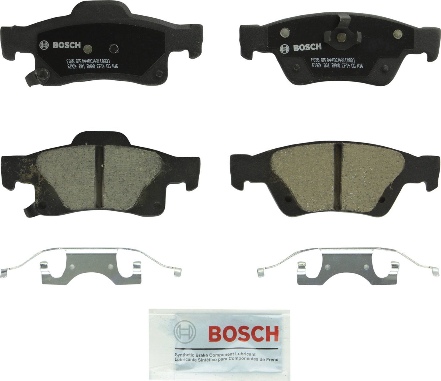 BOSCH BRAKE - Bosch QuietCast Brake Pad Ceramic Brake Pads (Rear) - BQC BC1498