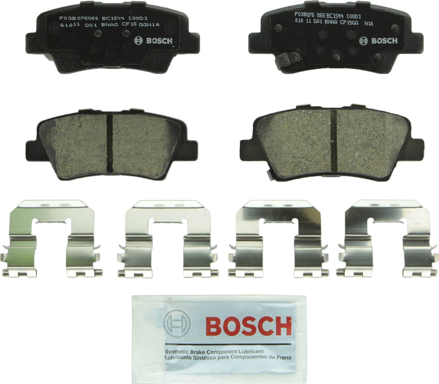 BOSCH BRAKE - Bosch QuietCast Brake Pad Ceramic Brake Pads (Rear) - BQC BC1544