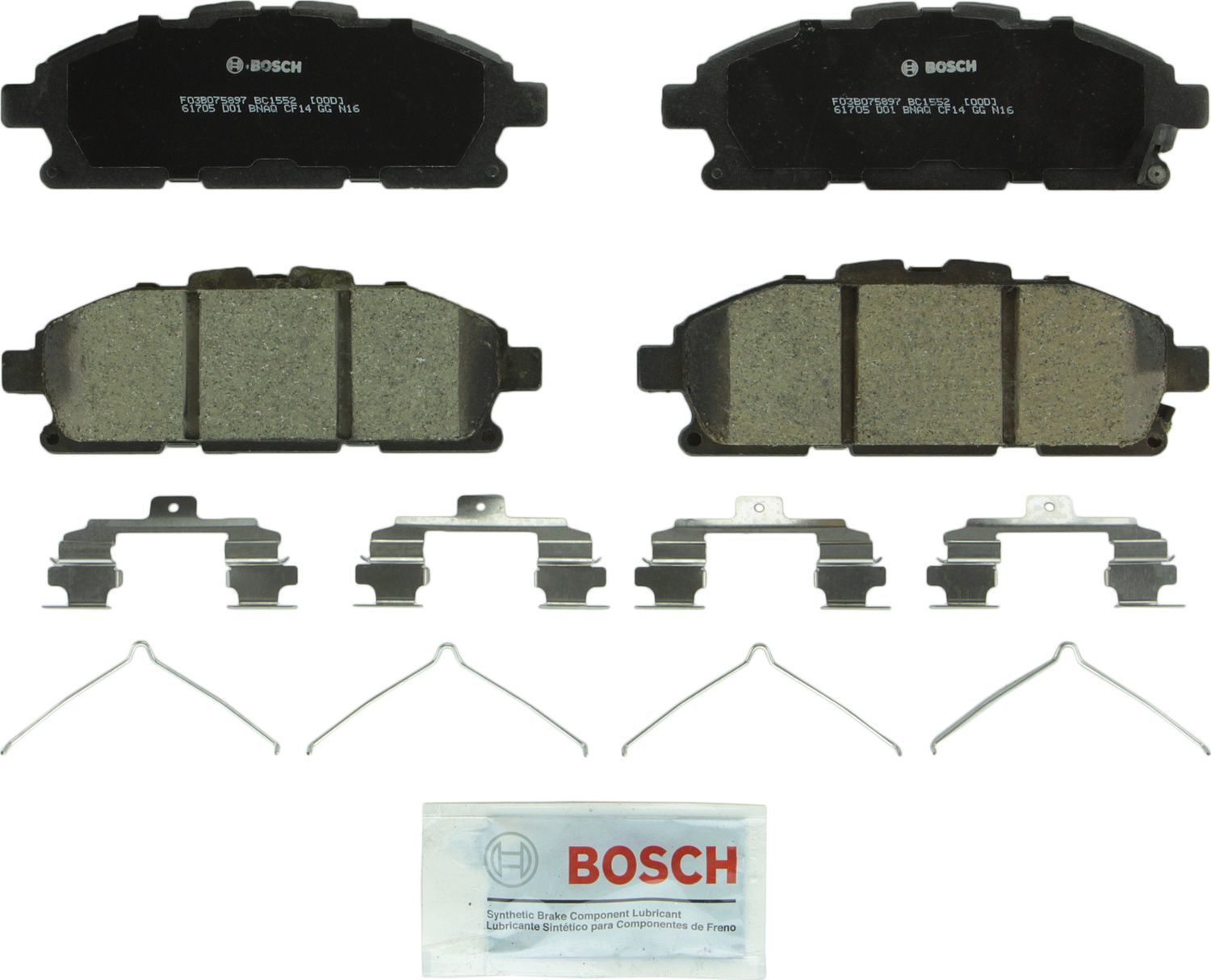 BOSCH BRAKE - Bosch QuietCast Brake Pad Ceramic Brake Pads - BQC BC1552