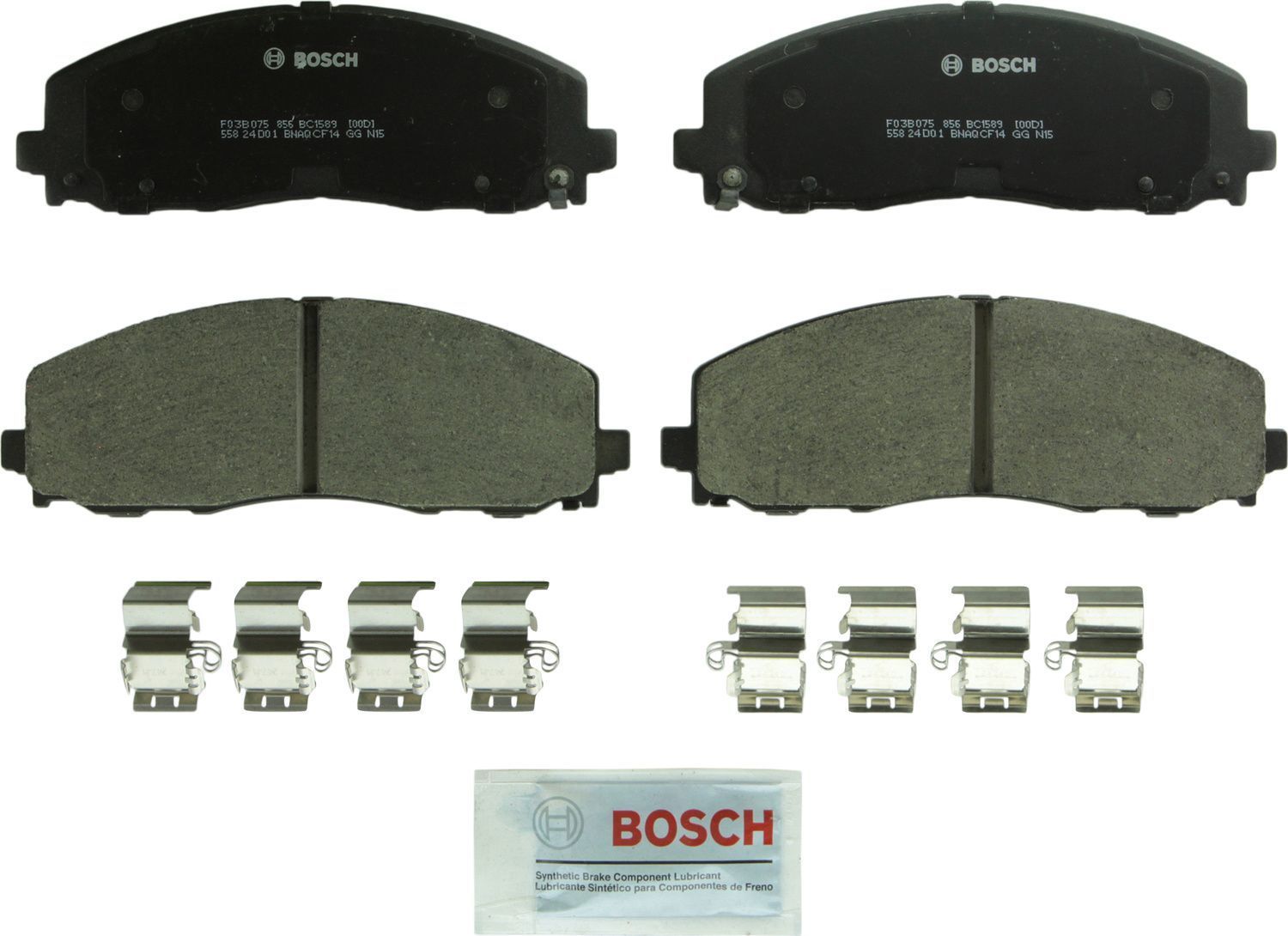 BOSCH BRAKE - Bosch QuietCast Brake Pad Ceramic Brake Pads (Front) - BQC BC1589