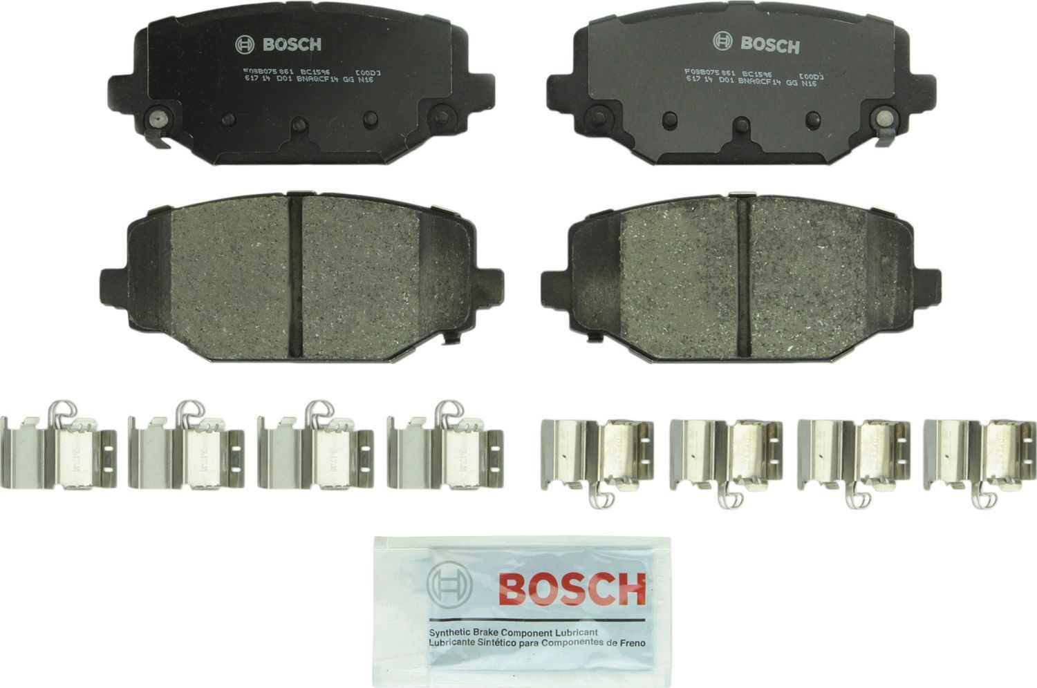BOSCH BRAKE - Bosch QuietCast Brake Pad Ceramic Brake Pads (Rear) - BQC BC1596