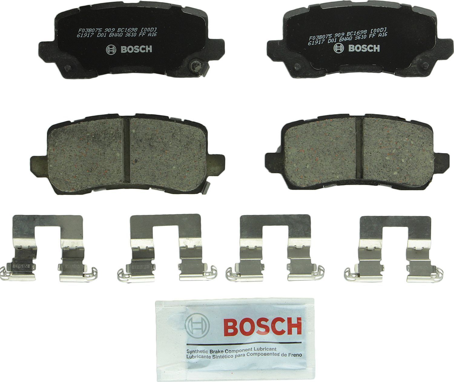 BOSCH BRAKE - Bosch QuietCast Brake Pad Ceramic Brake Pads (Rear) - BQC BC1698