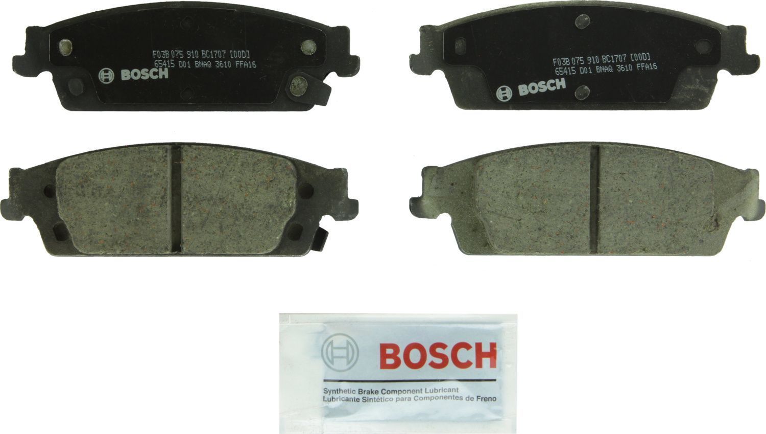 BOSCH BRAKE - Bosch QuietCast Brake Pad Ceramic Brake Pads - BQC BC1707