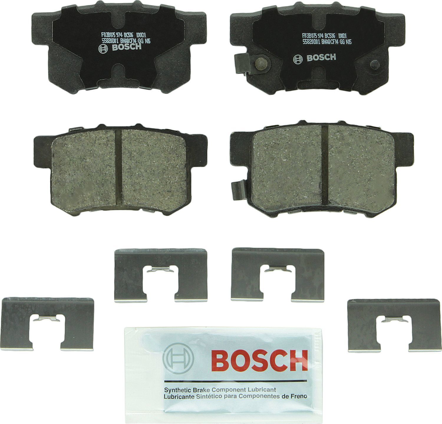 BOSCH BRAKE - Bosch QuietCast Brake Pad Ceramic Brake Pads (Rear) - BQC BC536