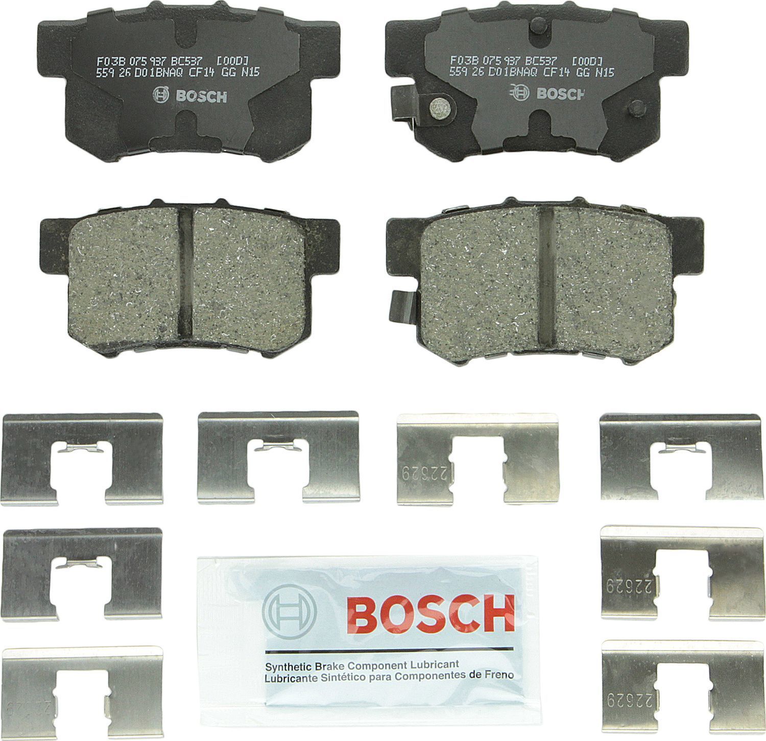 BOSCH BRAKE - Bosch QuietCast Brake Pad Ceramic Brake Pads (Rear) - BQC BC537