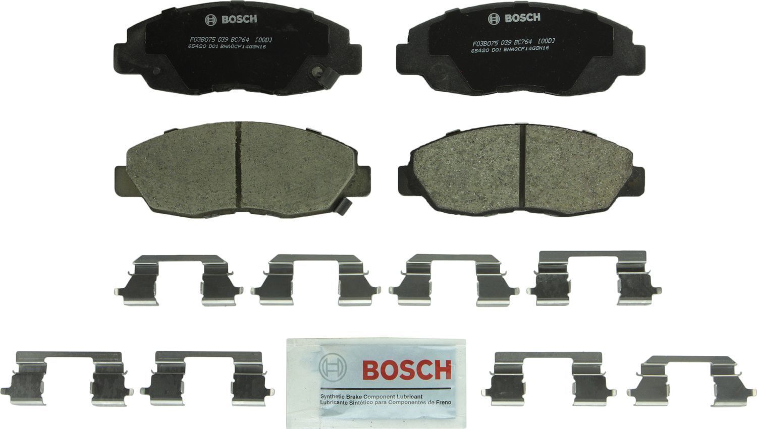 BOSCH BRAKE - Bosch QuietCast Brake Pad Ceramic Brake Pads (Front) - BQC BC764