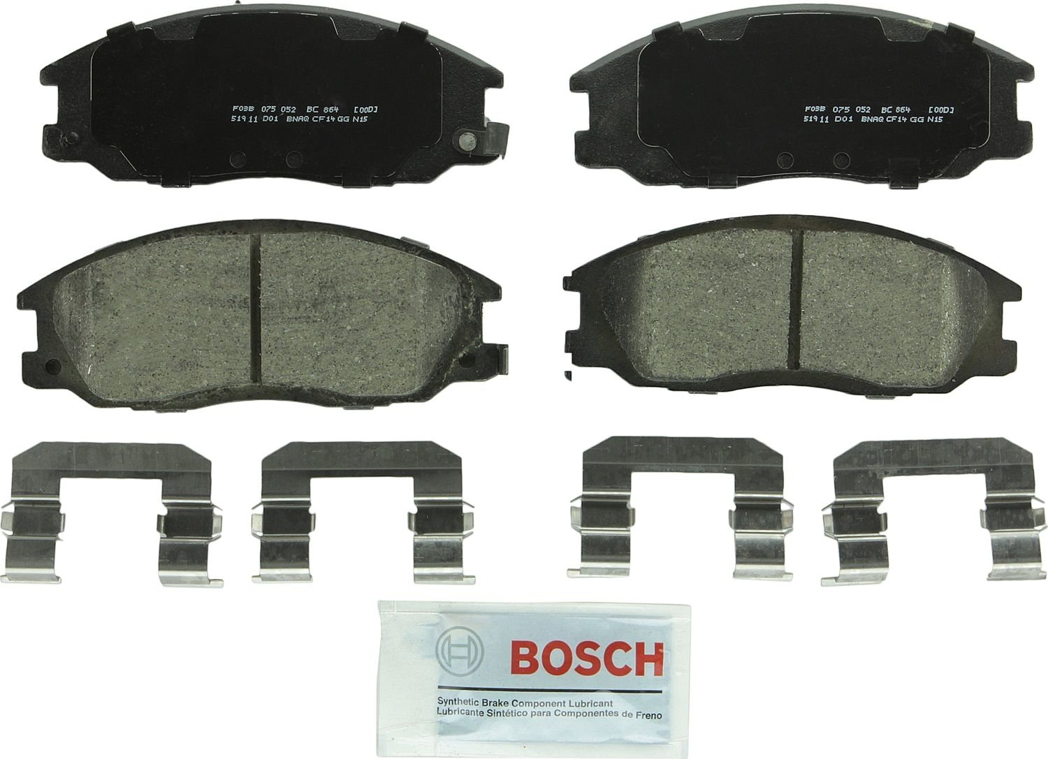 BOSCH BRAKE - Bosch QuietCast Brake Pad Ceramic Brake Pads (Front) - BQC BC864